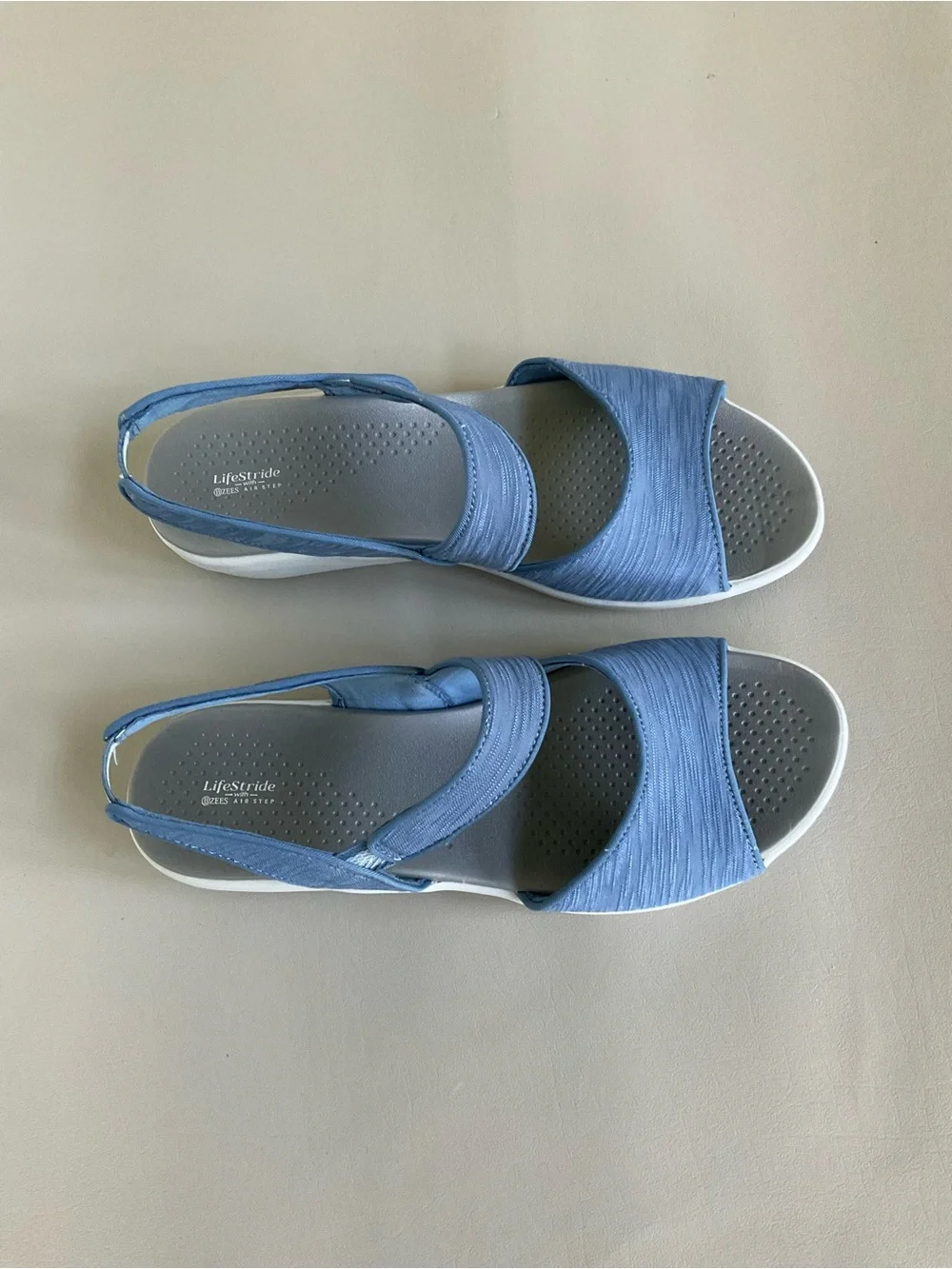 🤩NWBox!!! LifeStride, Blue & Grey Comfortable Sandals